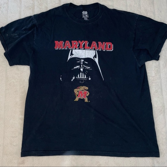 MD Terps Star Wars Darth Vader Short Sleeve Tee sz XL GUC